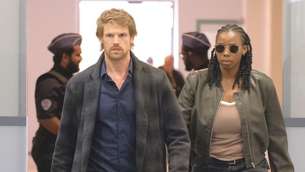 Benjamin Wainwright as Maigret and Shaniqua Okwok as Janvier in Maigret Season 1, Episode 2. (Photo Credit: Courtesy of Playground Entertainment and Masterpiece.)