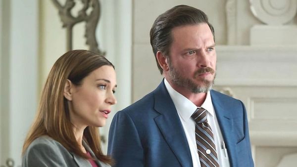 Kathleen Munroe as Frankie Bateman and Aden Young as Henry Graff in Law & Order Toronto: Criminal Intent. (Photo Credit: Courtesy of Citytv.)