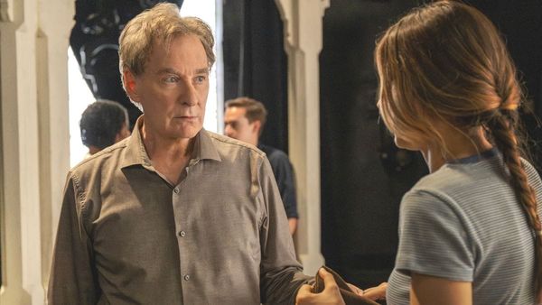 Kevin Kline as Richard Bean and Nell Verlaque as Miranda Bean in American Classic season 1 episode 5. (Photo Credit: David Giesbrecht/Courtesy of Amazon MGM Studios.)