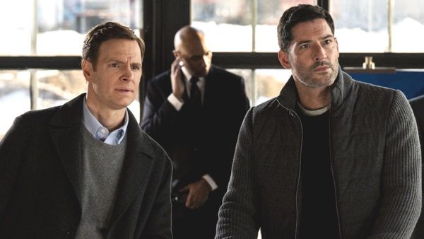 Nick Gehlfuss as Bill Goodman and Tom Ellis as Colin Glass in CIA season 1 episode 6. (Photo Credit: Courtesy of CBS.)
