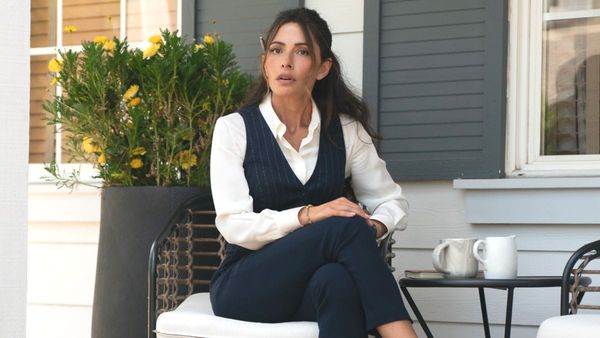 Sarah Shahi as Dr Gabriela Torabi in Paradise season 2 episode 7. (Photo Credit: Ser Baffo/Courtesy of Hulu.)