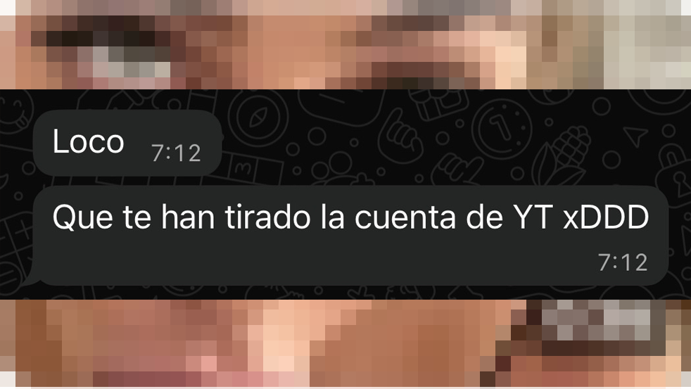 Tu cuenta de YouTube ha sido eliminada.