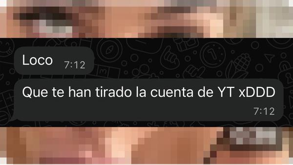 Tu cuenta de YouTube ha sido eliminada.