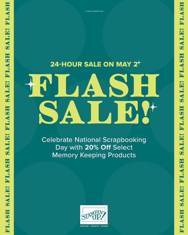 Flash Sale! On National Scrapbooking Day