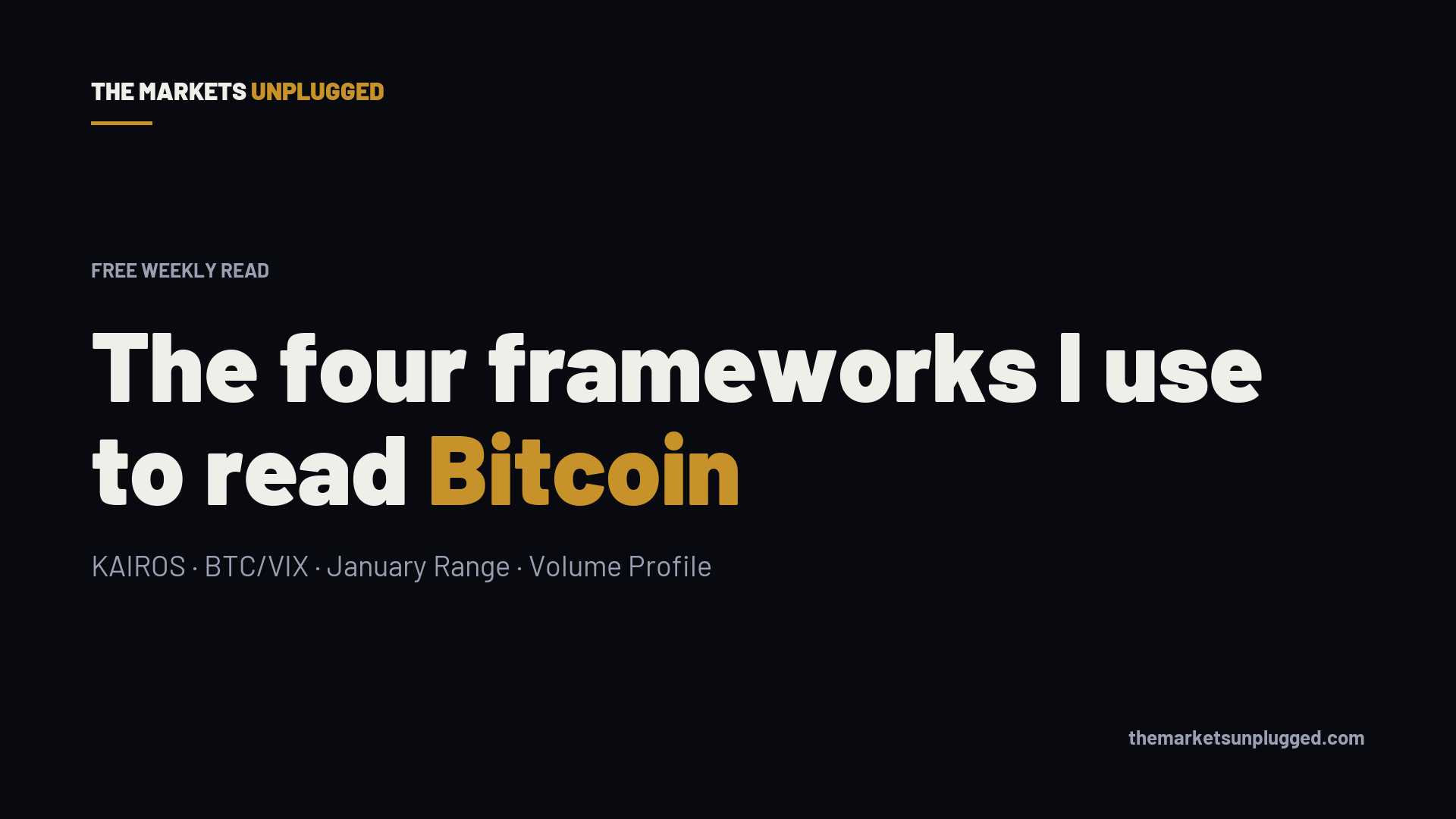 Free BTC Cycle Read | The Markets Unplugged