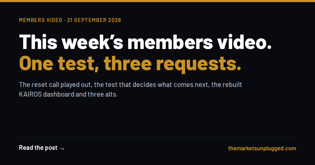This week's members video is live