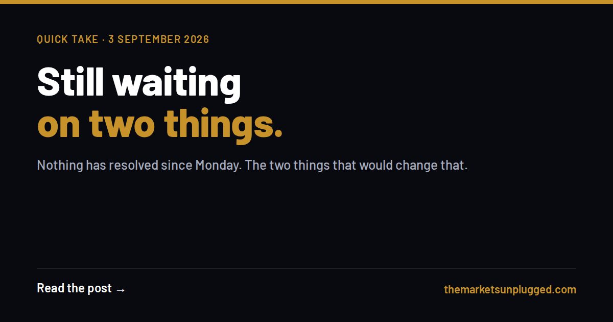 Still Waiting On Two Things