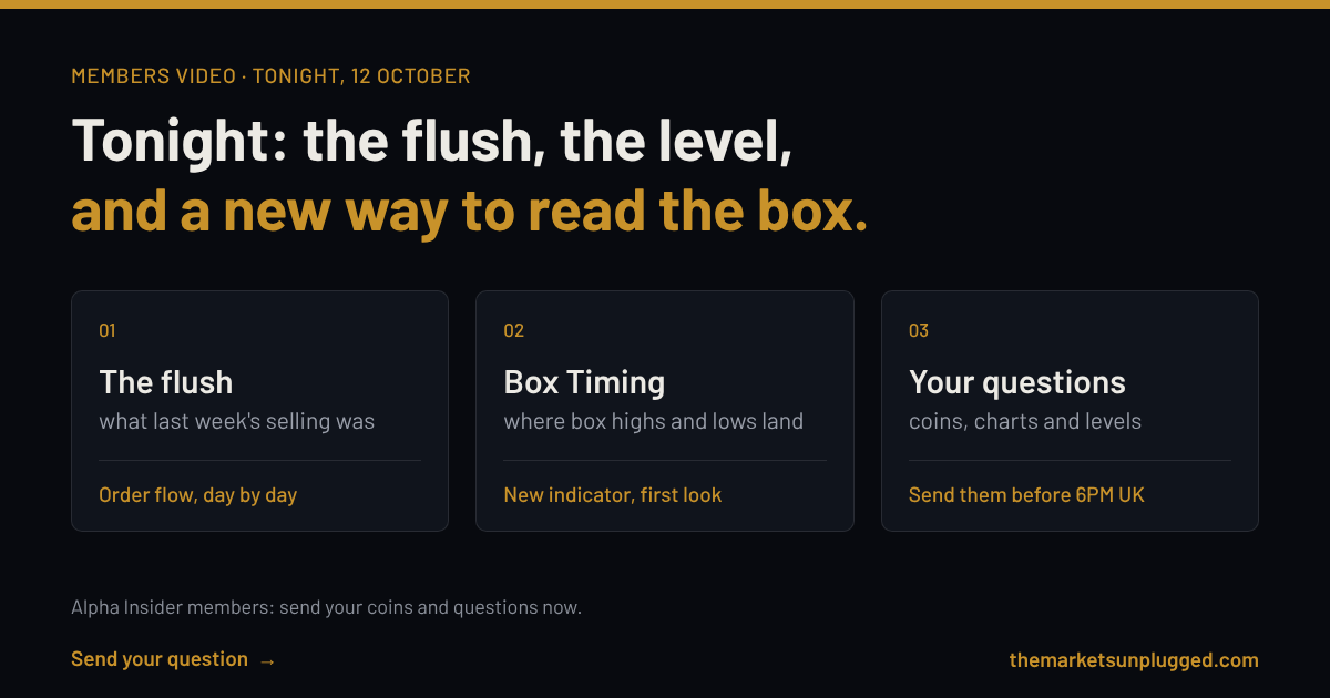 Tonight's members video: the flush, the level, and a new way to read the box