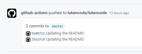 github-actions automatically updating my profile