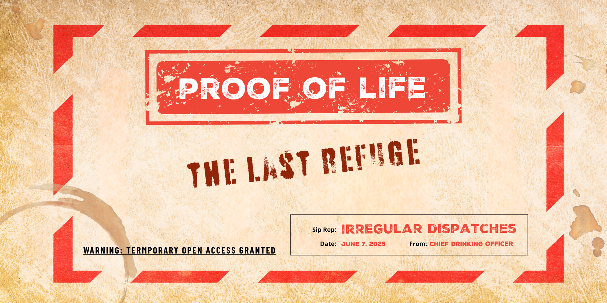 Proof of Life: The Last Refuge