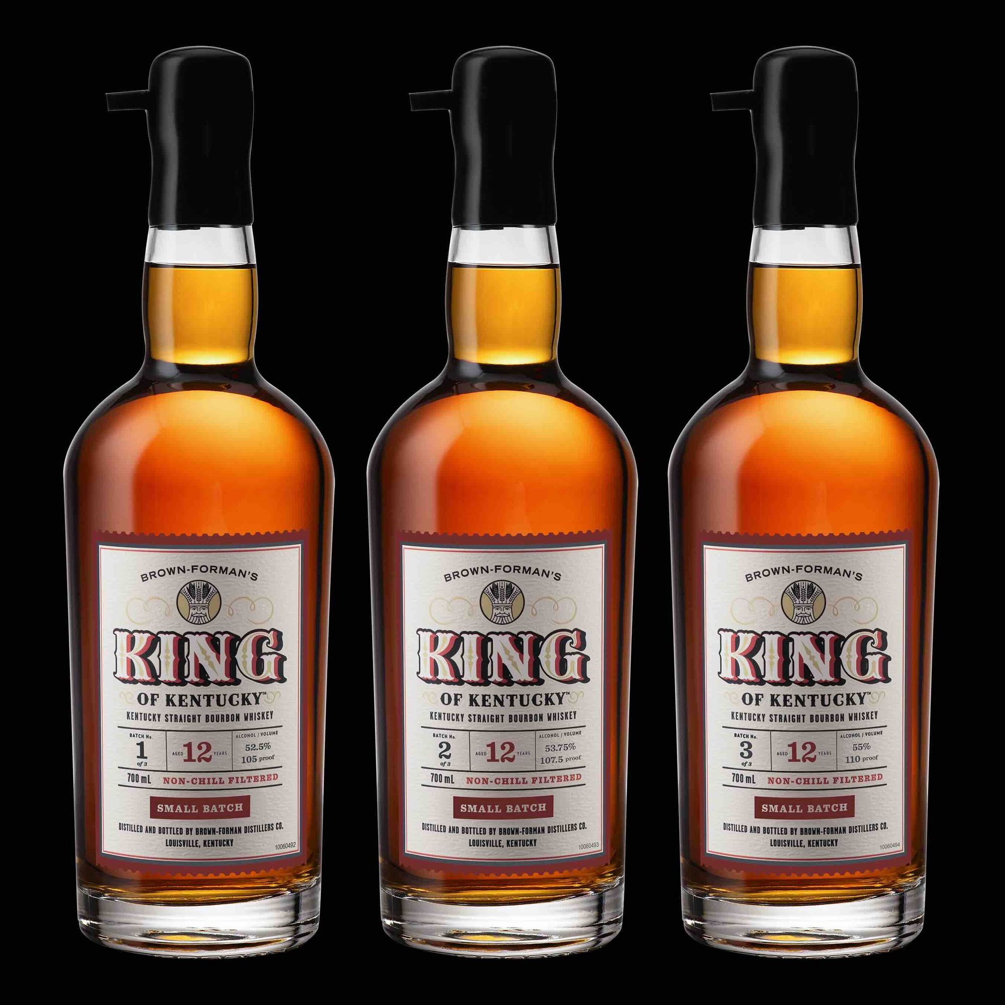 New King of Kentucky Small Batch: 3 proofs, 12-18 year bourbons