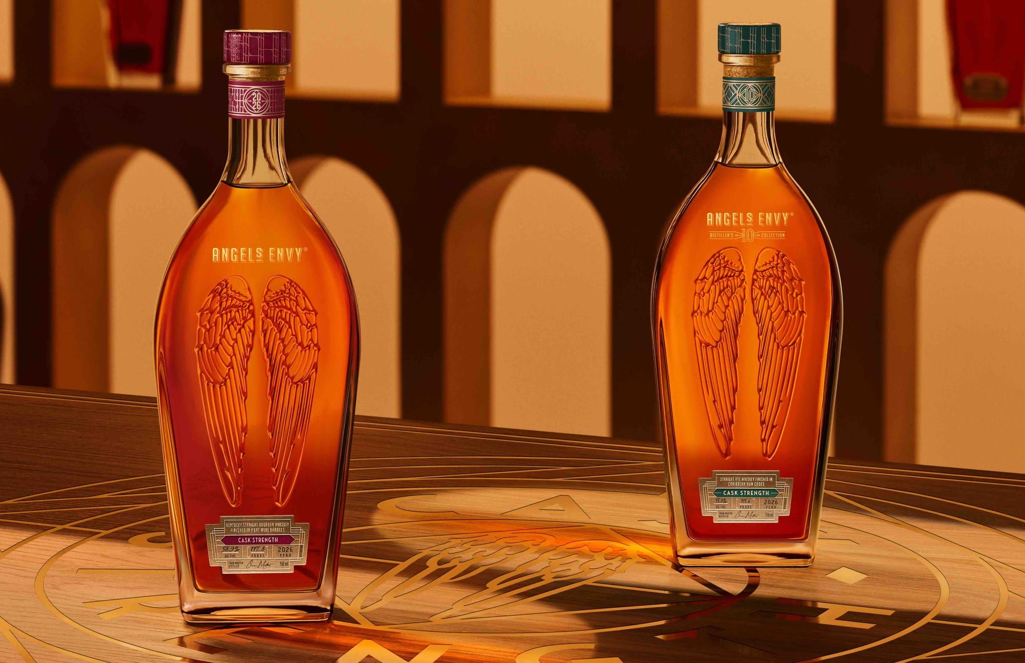 Double Share of Angel's Envy in '26: 10-year Cask Strength Bourbon & Rye
