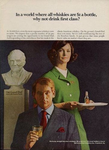 Old Grand-Dad Bourbon Ad Circa 1969 photo