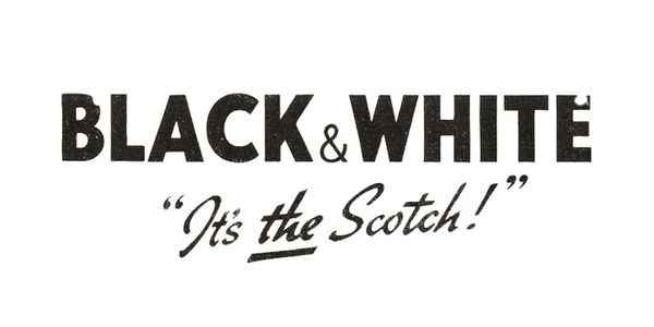 1938 Buchanan’s Black and White De Luxe Header