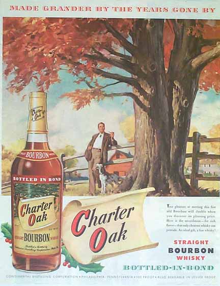 Charter Oak 1949 Bourbon Advertisement