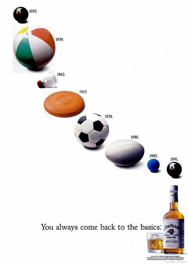 Jim Beam Back To Basics Advertisement 1991