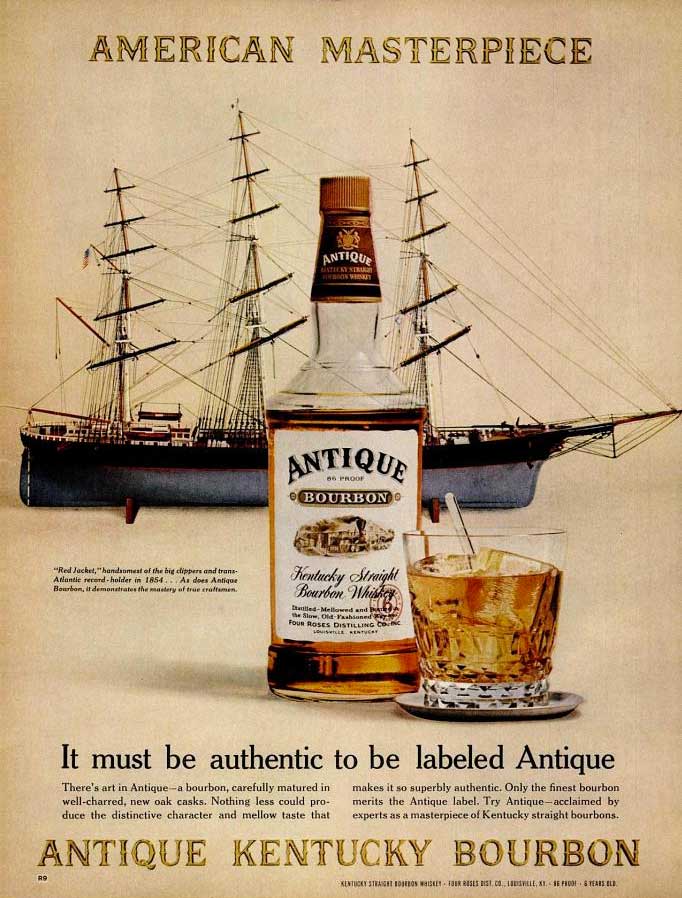 Antique Kentucky Bourbon Ad Circa 1962