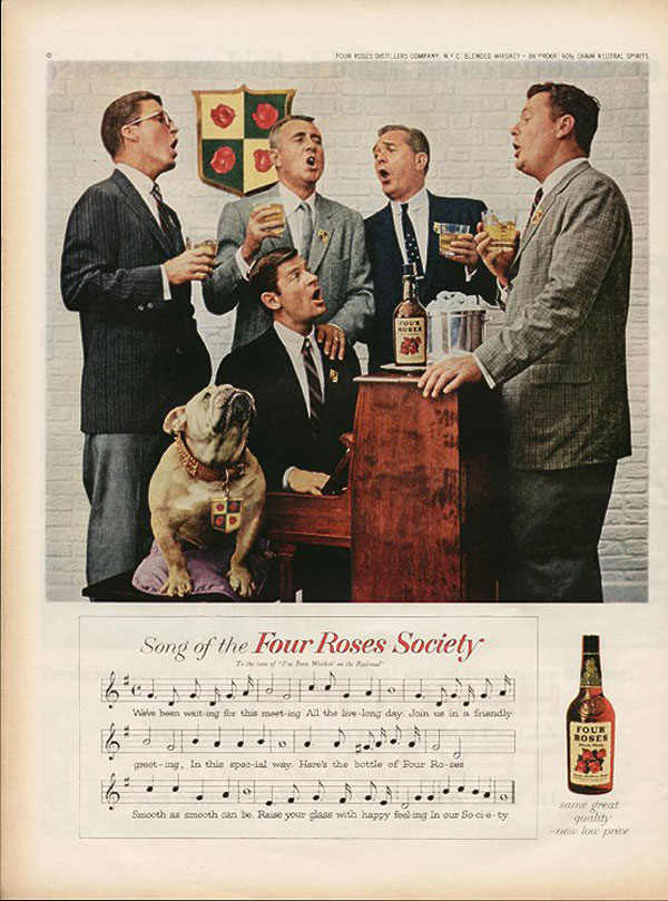 Four Roses Bourbon Ad Circa 1958