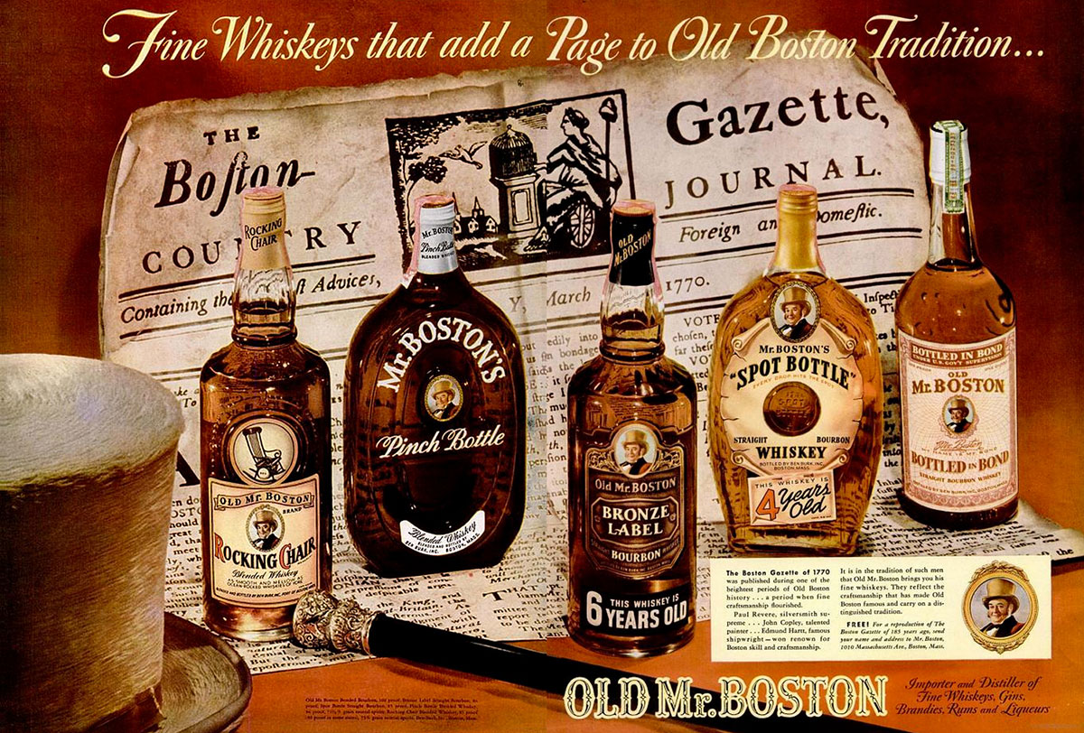 Old Mr Boston Bourbon Circa 1972
