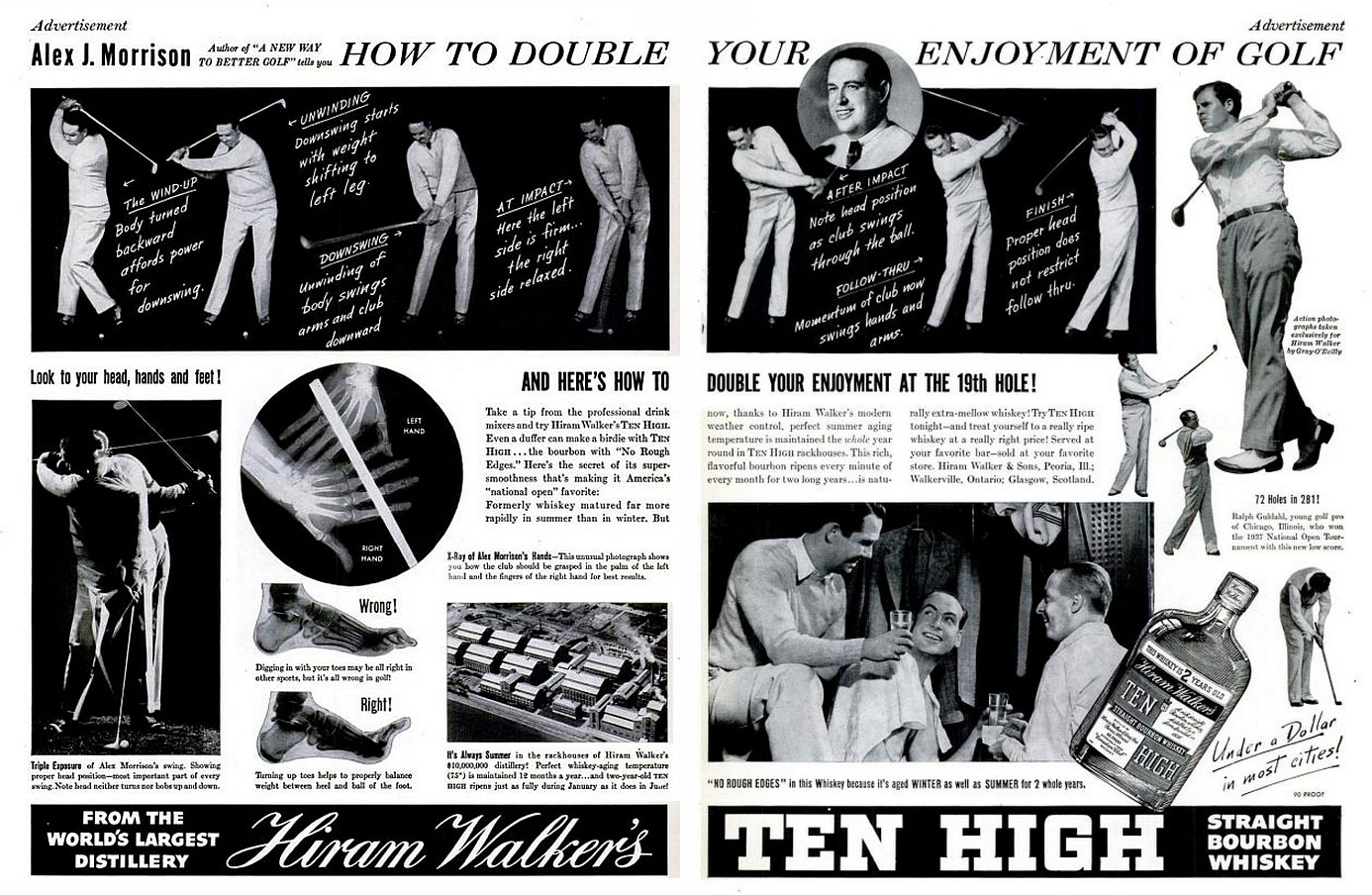 Ten High Bourbon Ad Circa 1937