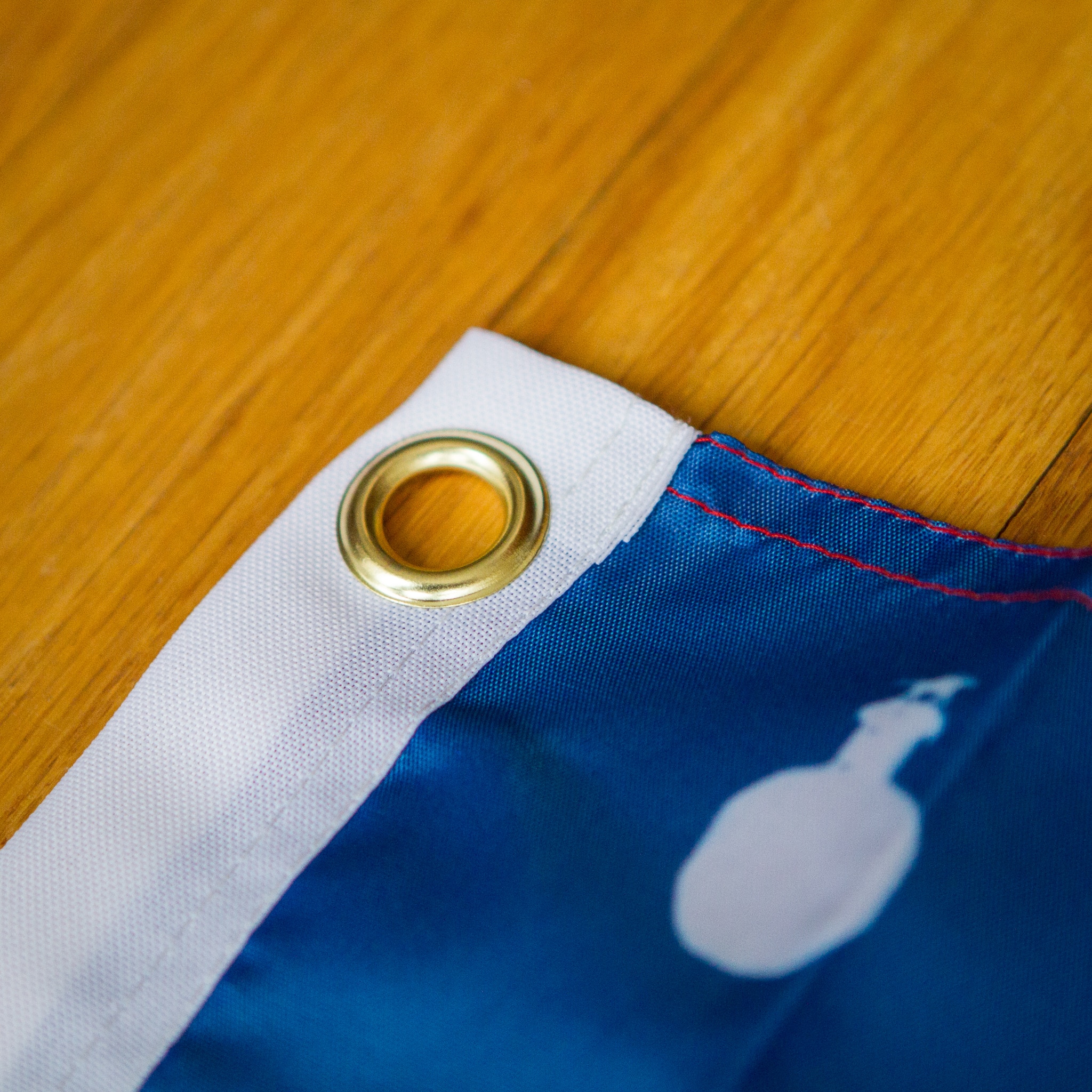 Bourbon Patriot Flag Grommets Close-up