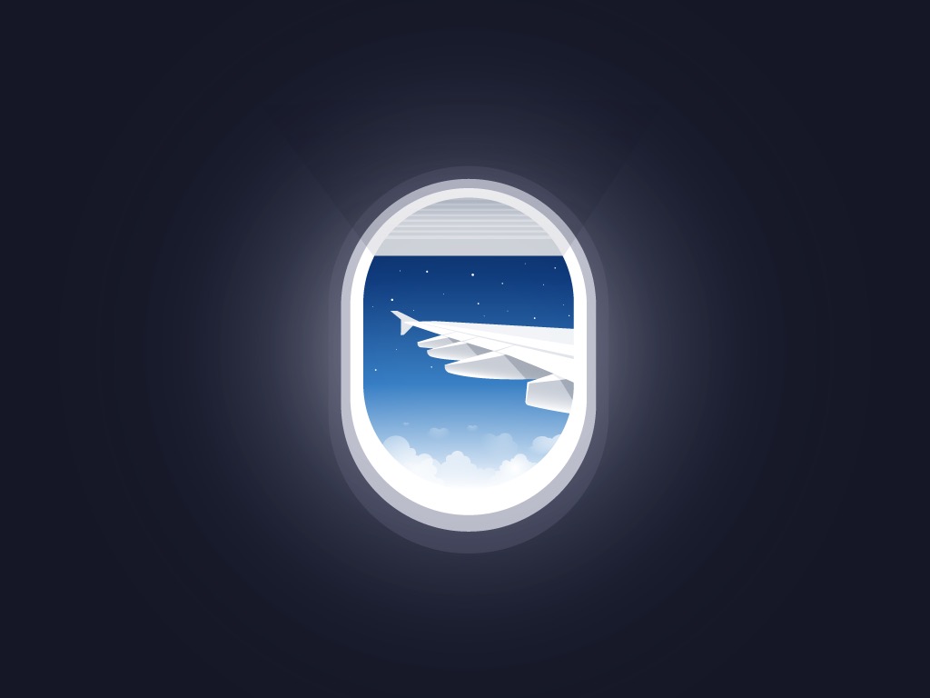 Icon design of plane window