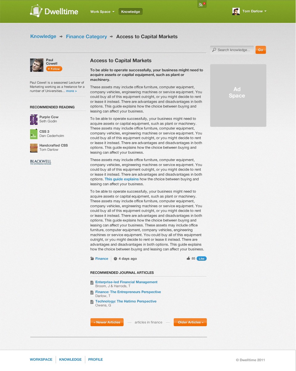 Screenshot of Dwelltime Knowledge