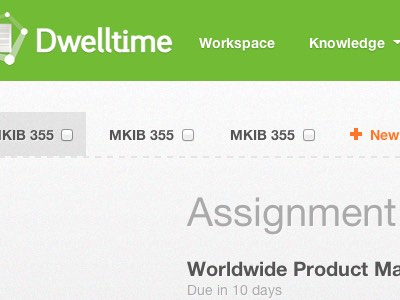 A snippet of Dwelltime’s user interface