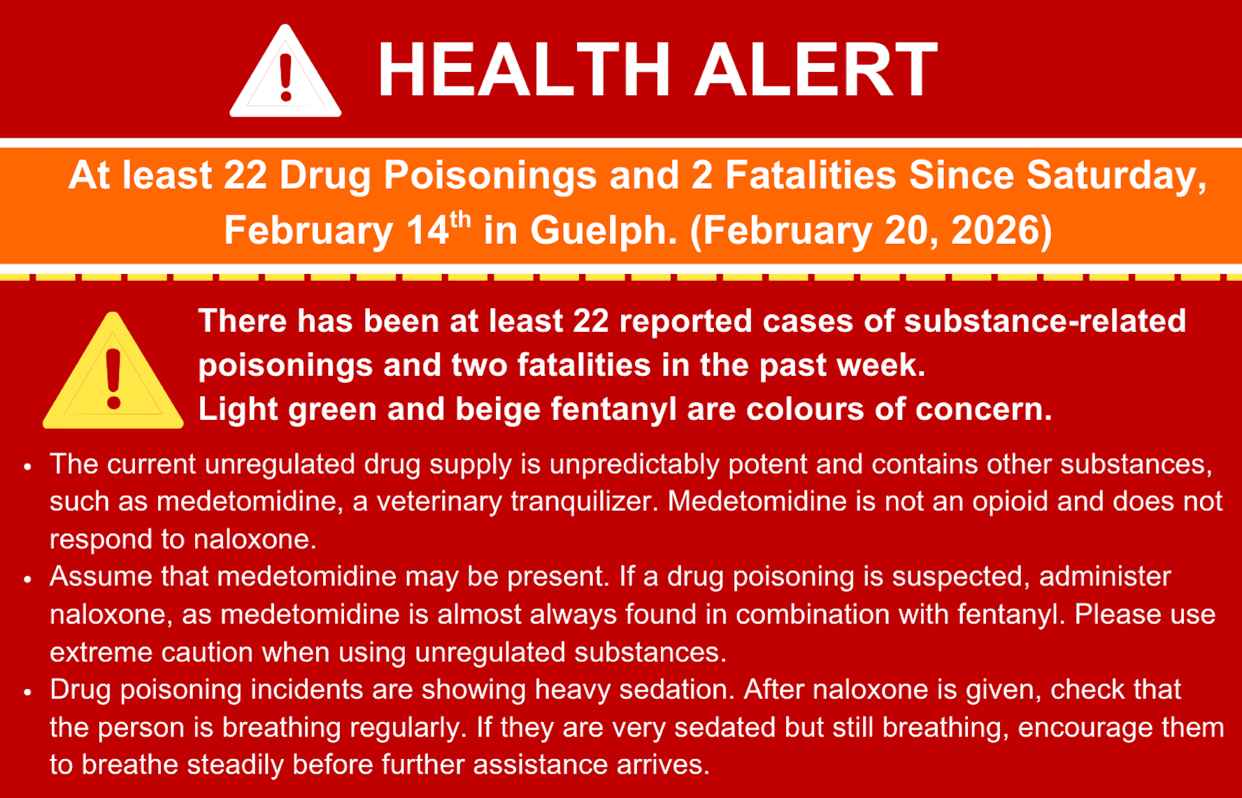 Drug strategy issues alert after 22 poisonings, two deaths in a week