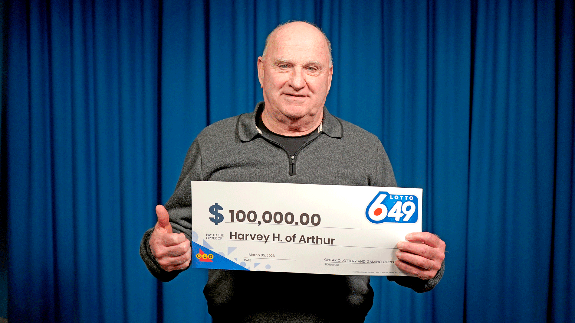 Arthur grandfather wins $100,000 in LOTTO 6/49; plans to invest prize in grandchildren’s education