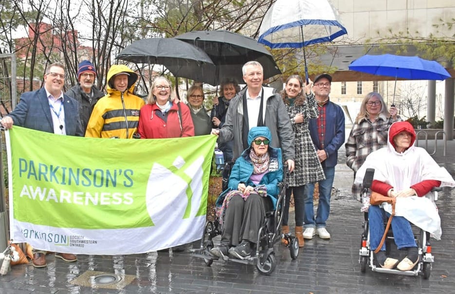 Flying a flag to raise awareness of Parkinson’s Disease
