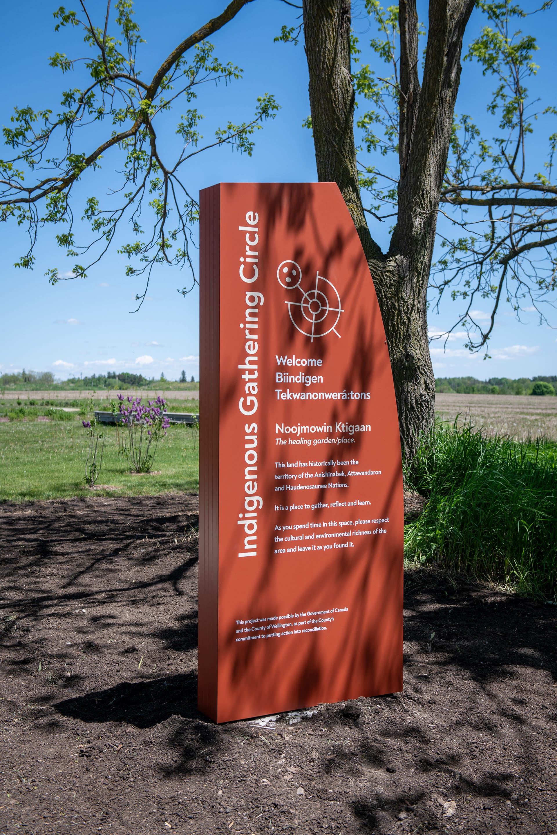 Multilingual signage added to Indigenous Gathering Circle