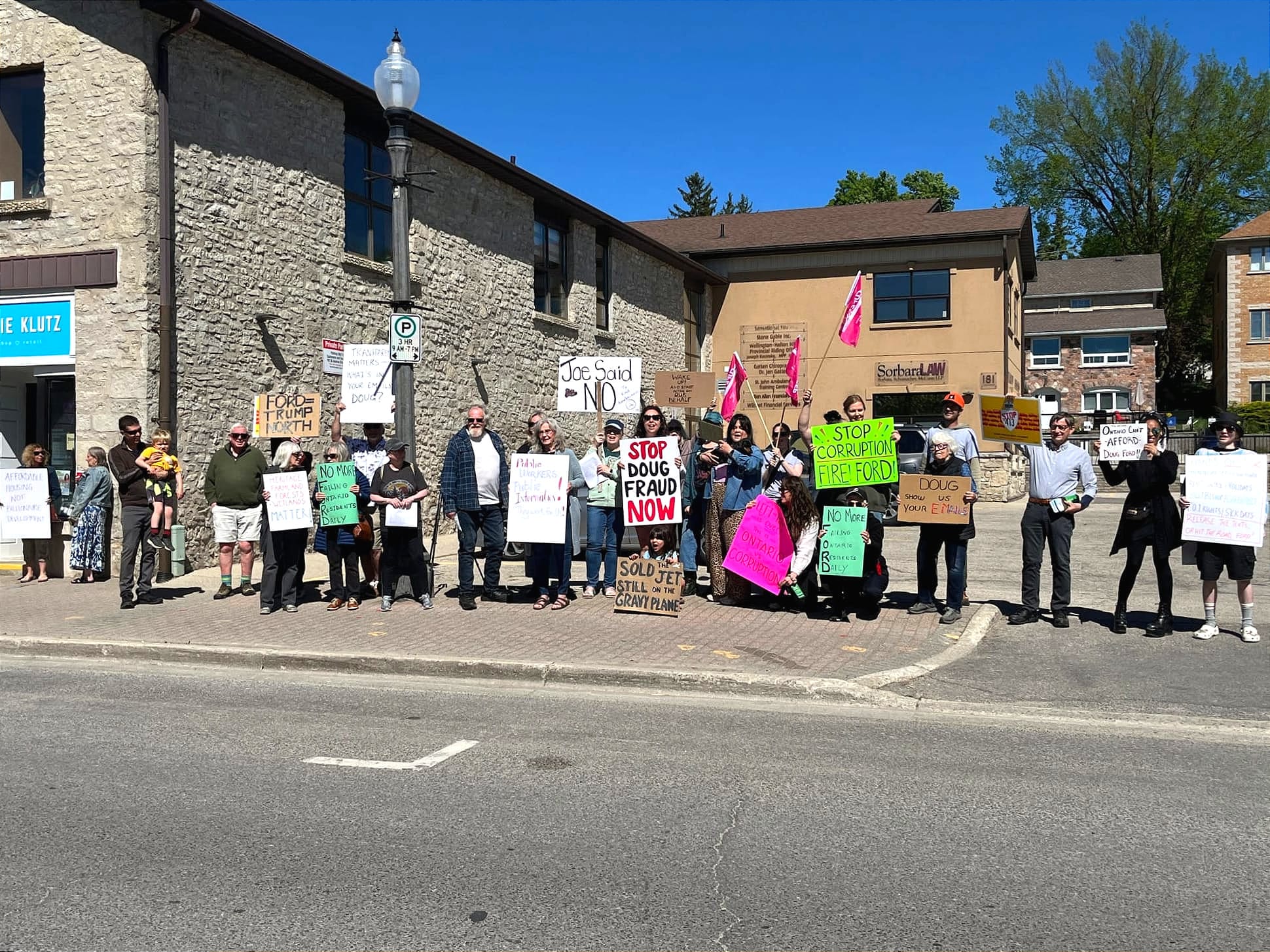 Protesters rally against premier at Fergus ‘Fight Ford’ event