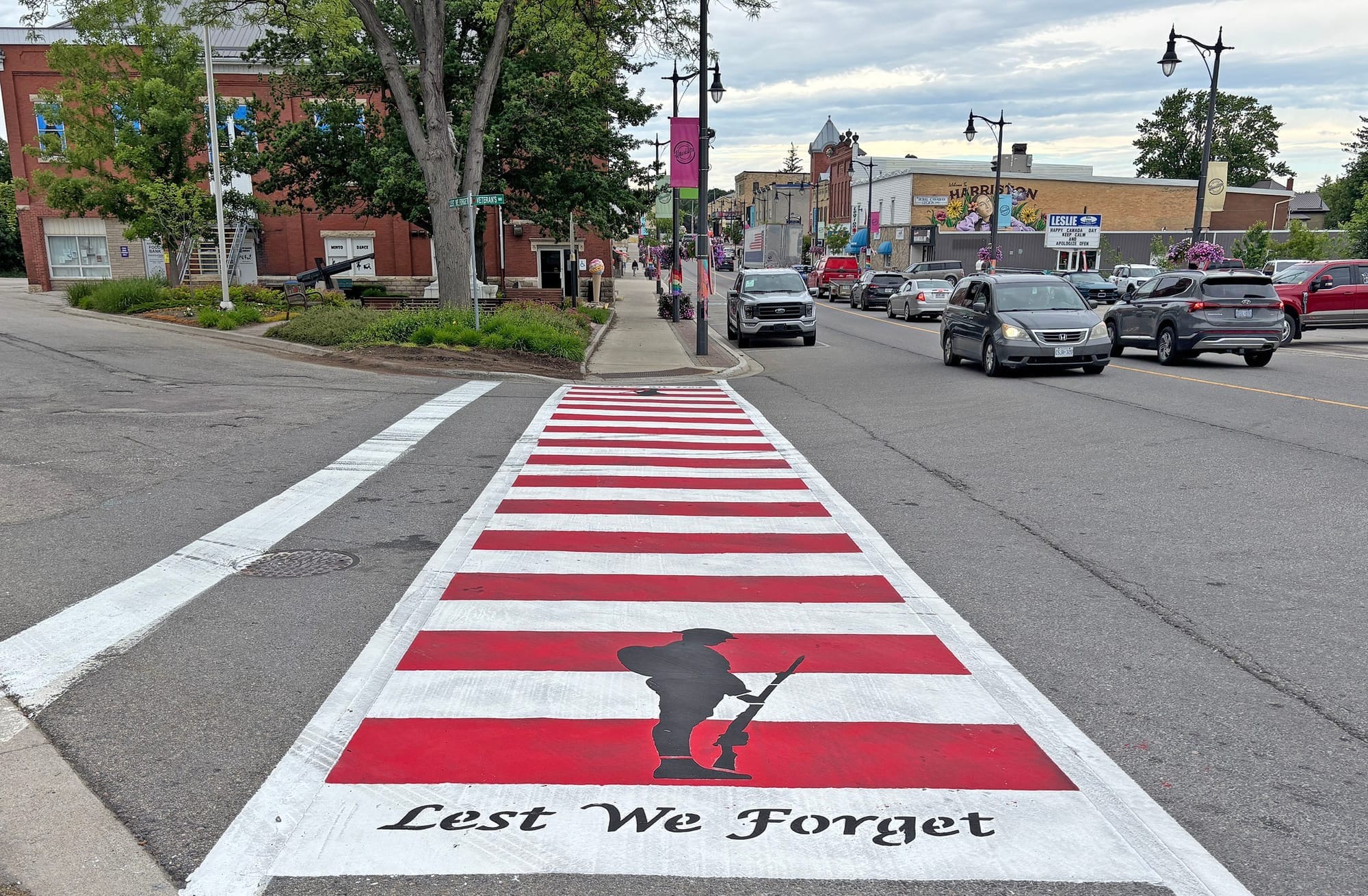 Memorial crosswalk in Harriston completed