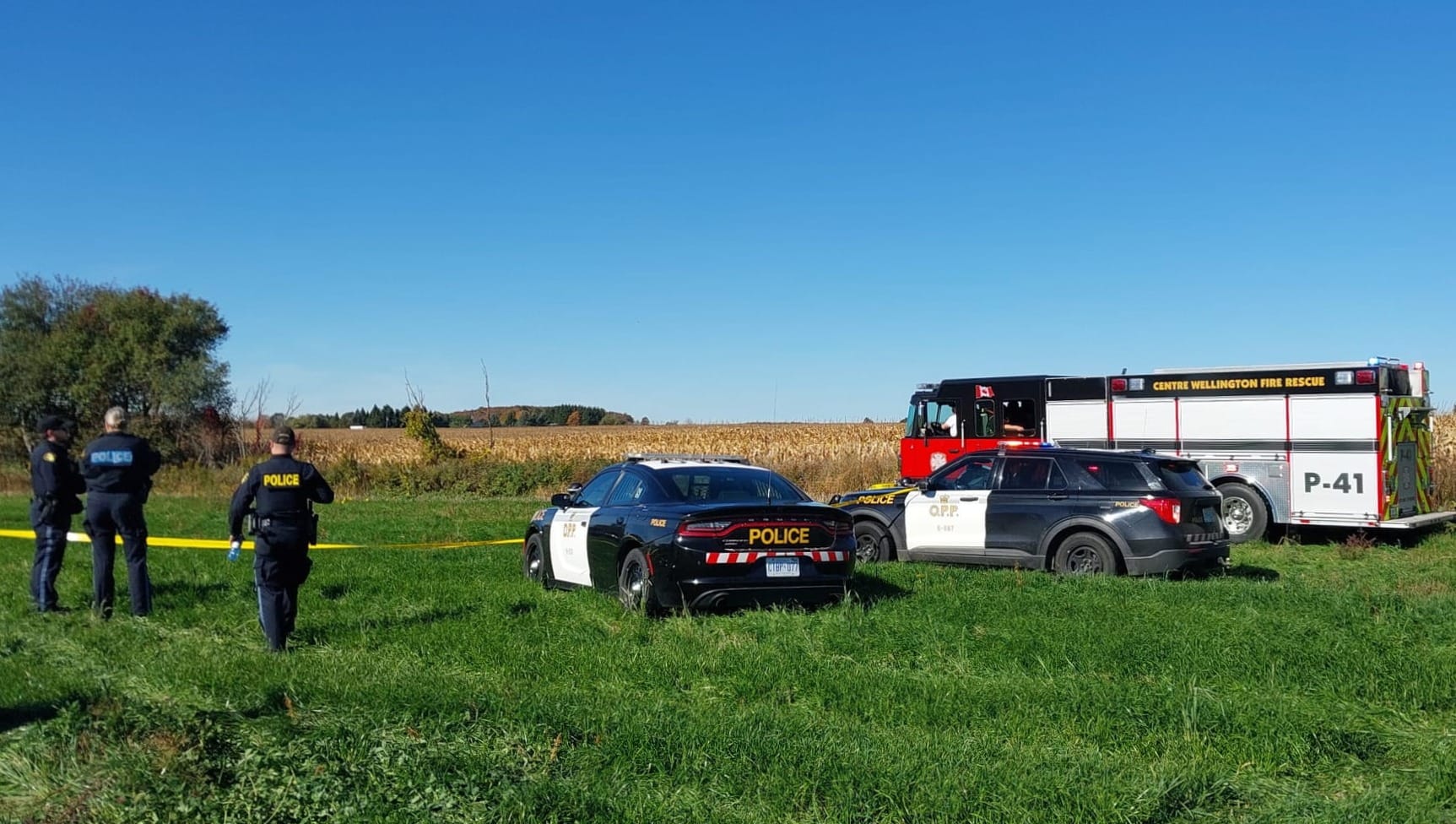 Small plane crashes into field near Fergus