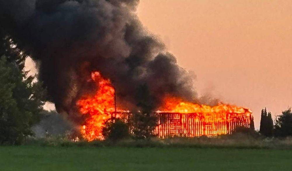 Mapleton shed fire destroys farm tractors, equipment post image