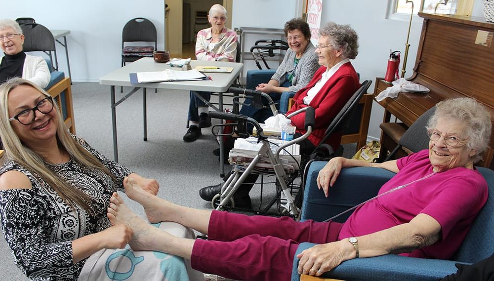 Reflexology demonstrated for Clifford Merry Makers post image