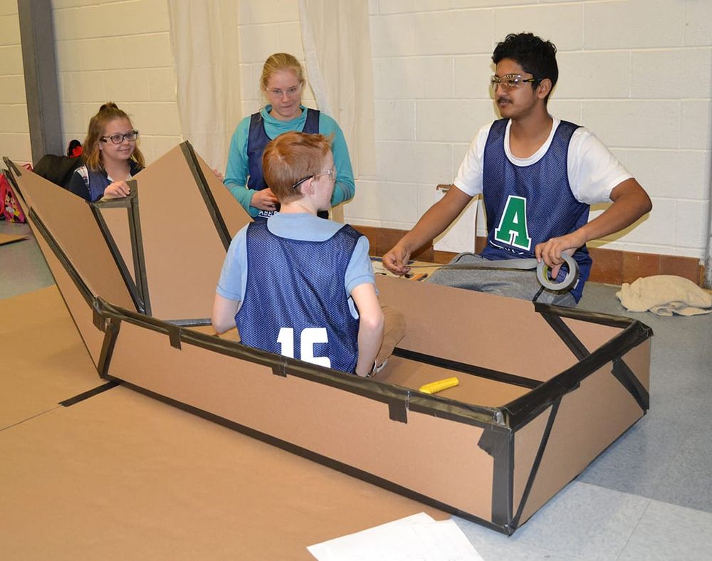 Cardboard boat competition post image