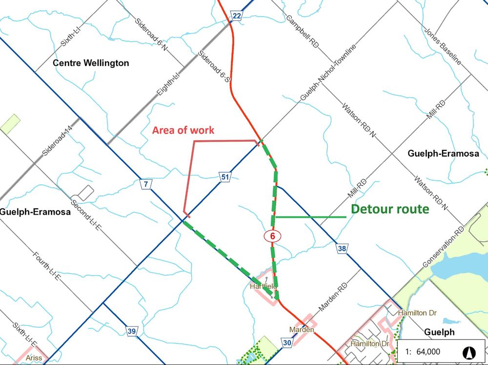 Portion of Wellington Road 51 to be closed until late September post image