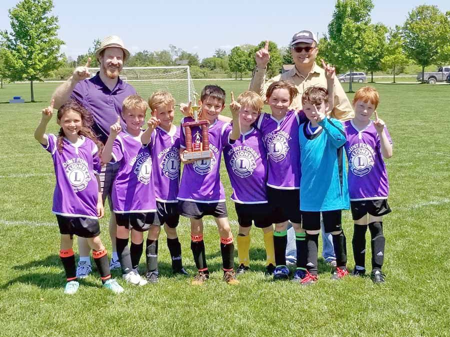 U10 Mount Forest Lions Club Soccer Team wins Mid-Season Cup post image
