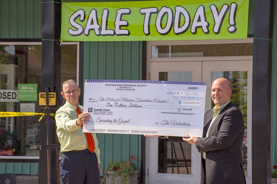 Mission Thrift Store donates $1 million to Bible League of Canada post image