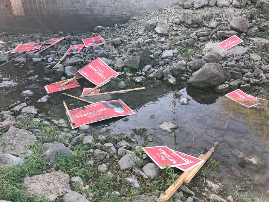 Liberal campaign signs stolen, damaged in Perth-Wellington post image