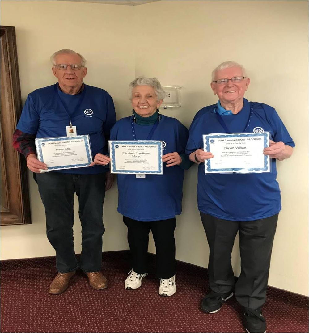 Three local seniors certified as exercise instructors post image