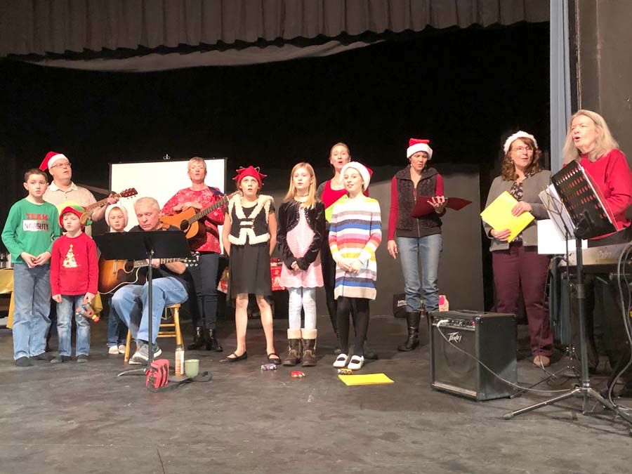 Grey Wellington Theatre Guild Musical Troupe performed at community Christmas carolling event post image