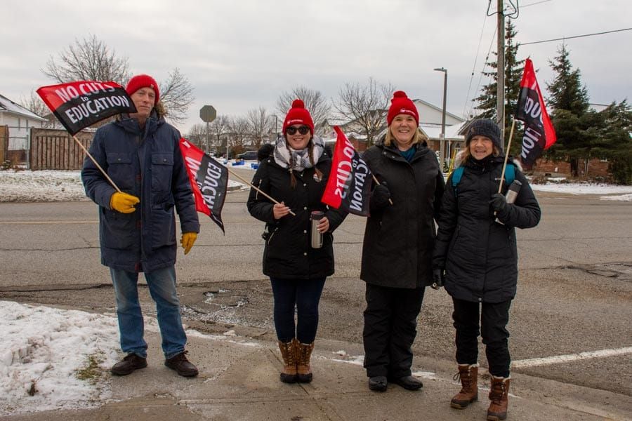 Ontario Secondary School Teachers Federation held a one-day strike post image