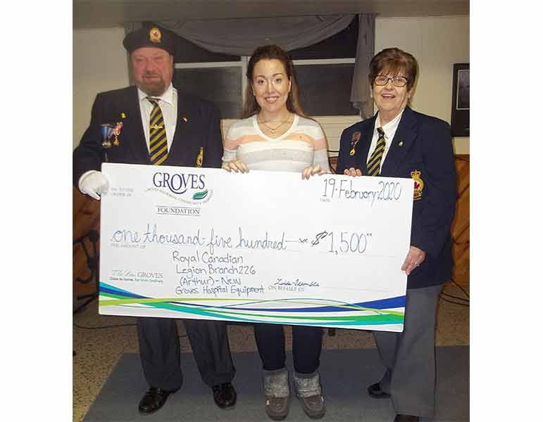 Arthur Legion makes donation to Groves Hospital Foundation post image
