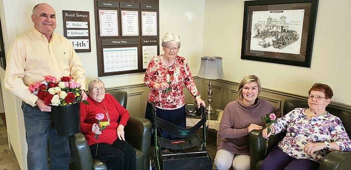 Valentine's roses made for a special delivery at the Royal Terrace Long Term and Residence Care post image