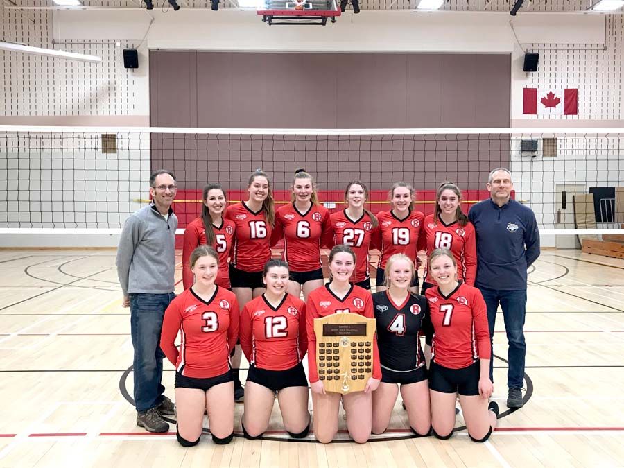 Norwell's Varsity Reds Senior girls volleyball team win District 4 championship post image