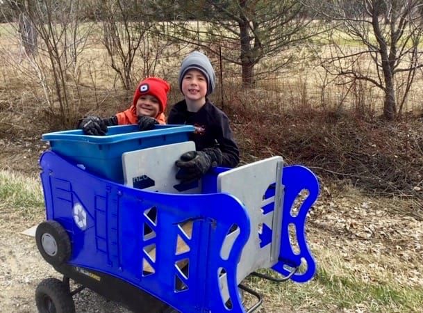 Local boys take on roadside cleanup to recognize Earth Day post image