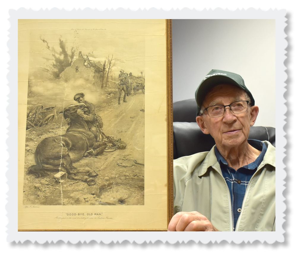 Goodbye Old Man postcard remembers animals who died in war post image